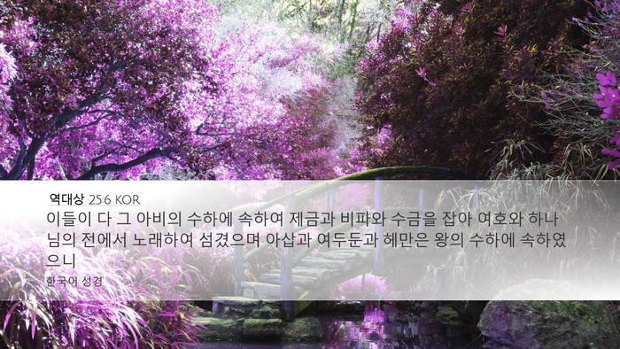 역대상 25:6 KOR Bible Verse Image