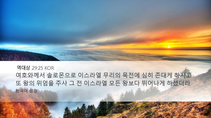 역대상 29:25 KOR Bible Verse Image