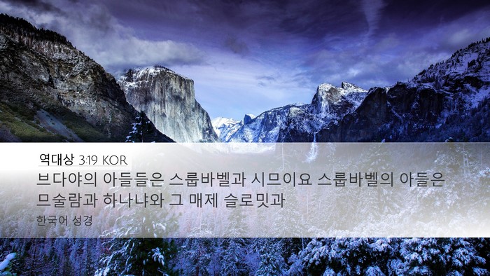 역대상 3:19 KOR Bible Verse Image