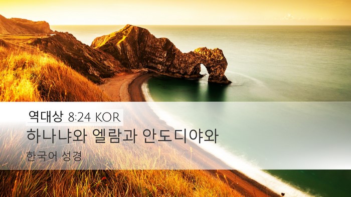 역대상 8:24 KOR Desktop Wallpaper - 하나냐와 엘람과 - Desktop Bible Verse Wallpaper