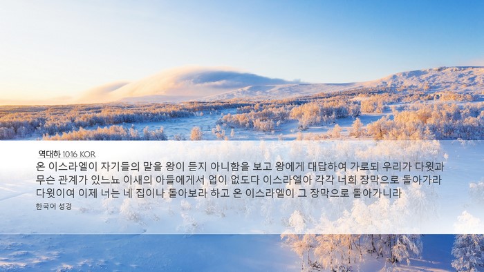 역대하 10:16 KOR Bible Verse Image