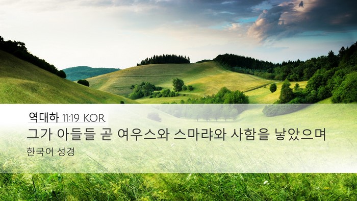 역대하 11:19 KOR Bible Verse Image