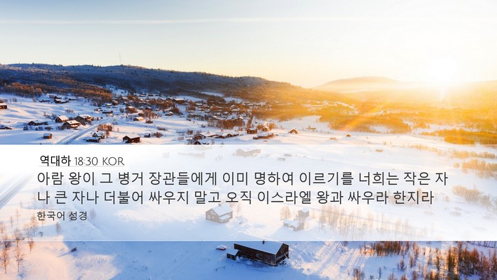 역대하 18:30 KOR Bible Verse Image