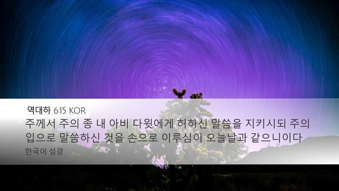 역대하 6:15 KOR Desktop Wallpaper - 주께서 주의 종 내 아비 다윗에게 - Desktop Bible Verse Wallpaper