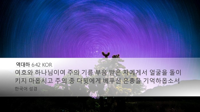 역대하 6:42 KOR Bible Verse Image