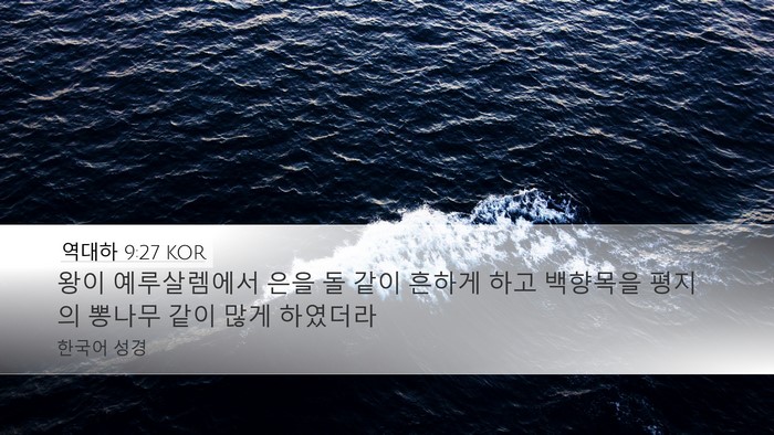 역대하 9:27 KOR Bible Verse Image
