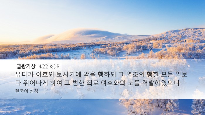 열왕기상 14:22 KOR Bible Verse Image