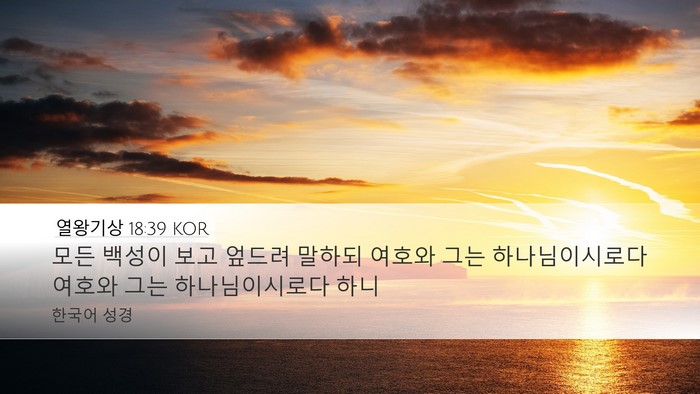 열왕기상 18:39 KOR Bible Verse Image