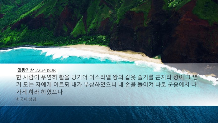 열왕기상 22:34 KOR Bible Verse Image