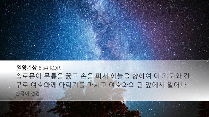 열왕기상 8:54 KOR Bible Verse Image