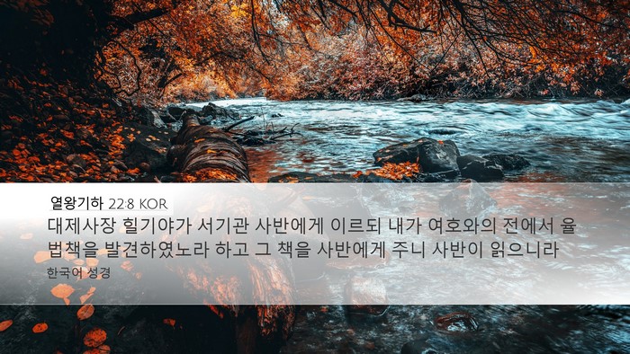 열왕기하 22:8 KOR Bible Verse Image