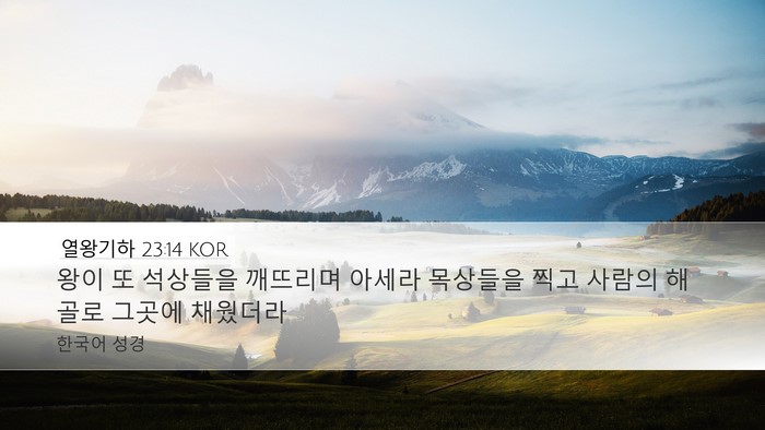 열왕기하 23:14 KOR Bible Verse Image