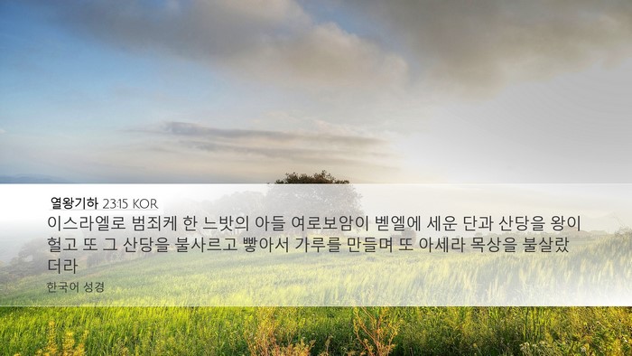 열왕기하 23:15 KOR Bible Verse Image