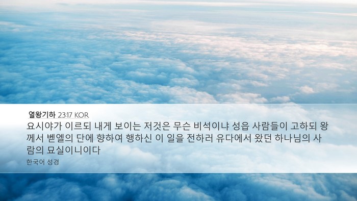 열왕기하 23:17 KOR Bible Verse Image