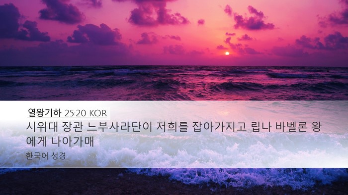 열왕기하 25:20 KOR Bible Verse Image