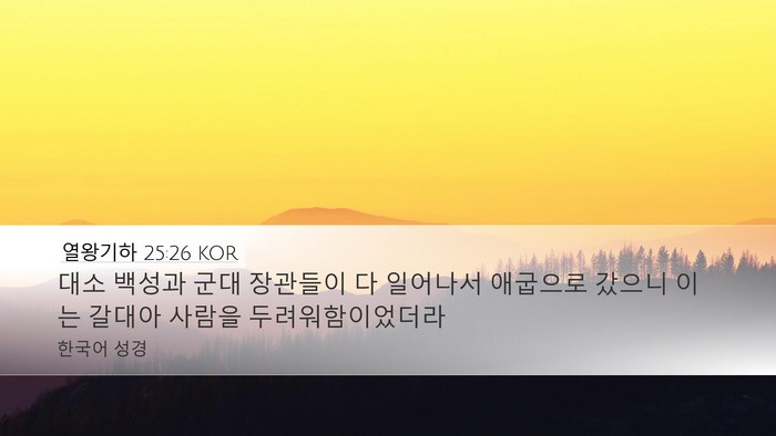열왕기하 25:26 KOR Bible Verse Image