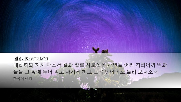 열왕기하 6:22 KOR Bible Verse Image