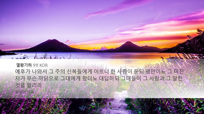 열왕기하 9:11 KOR Bible Verse Image