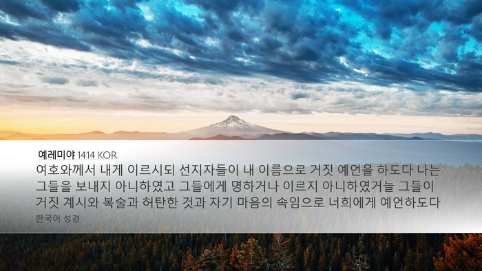 예레미야 14:14 KOR Bible Verse Image
