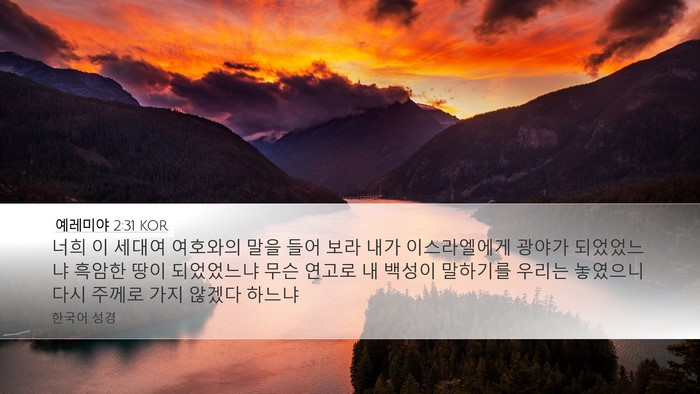 예레미야 2:31 KOR Bible Verse Image