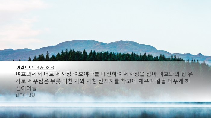 예레미야 29:26 KOR Bible Verse Image