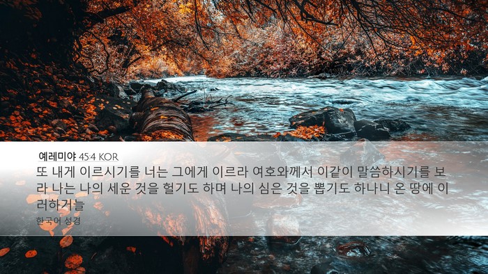 예레미야 45:4 KOR Desktop Wallpaper - 또 내게 이르시기를 너는 그에게 - Desktop Bible Verse Wallpaper