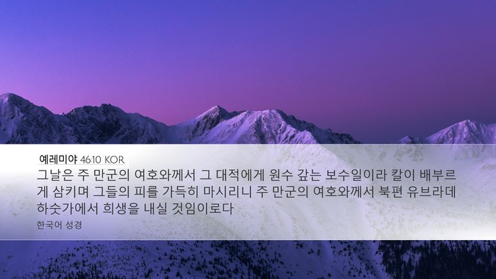 예레미야 46:10 KOR Bible Verse Image