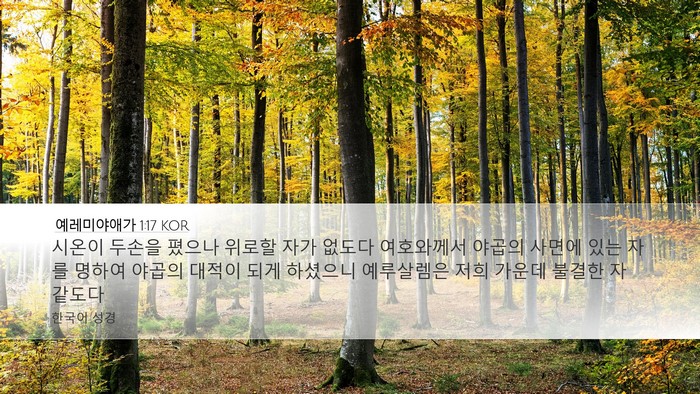 예레미야애가 1:17 KOR Bible Verse Image