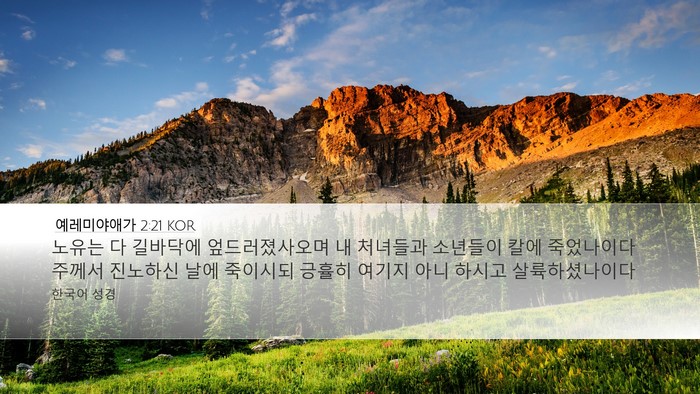 예레미야애가 2:21 KOR Bible Verse Image
