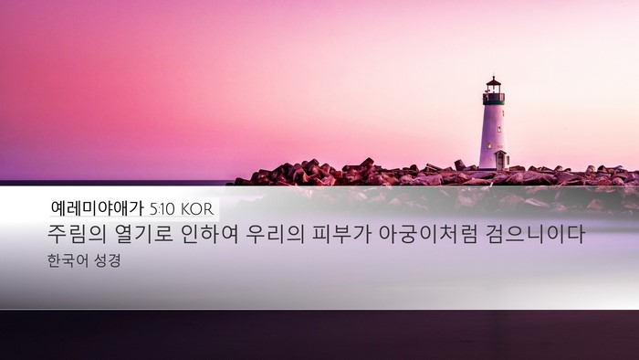 예레미야애가 5:10 KOR Bible Verse Image
