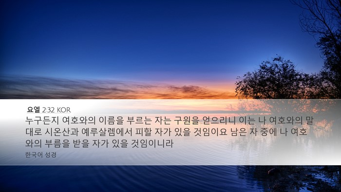 요엘 2:32 KOR Bible Verse Image