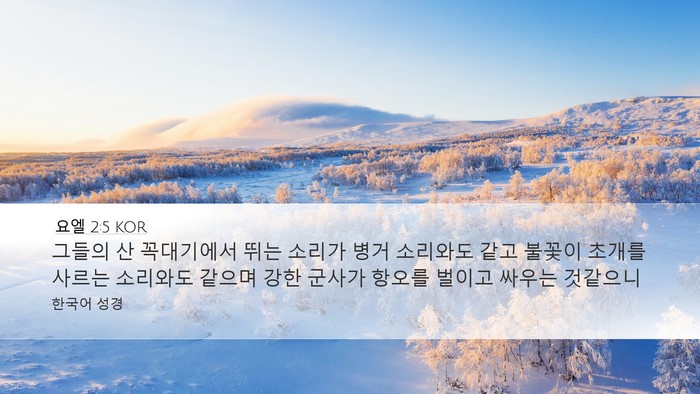 요엘 2:5 KOR Bible Verse Image