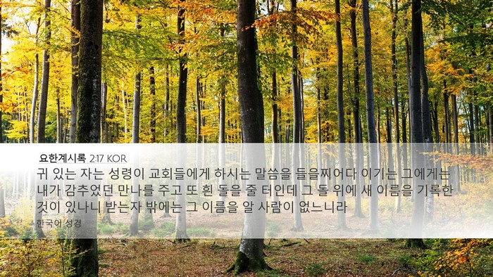 요한계시록 2:17 KOR Bible Verse Image