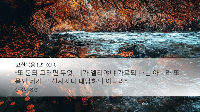 요한복음 1:21 KOR Bible Verse Image