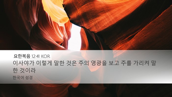 요한복음 12:41 KOR Bible Verse Image