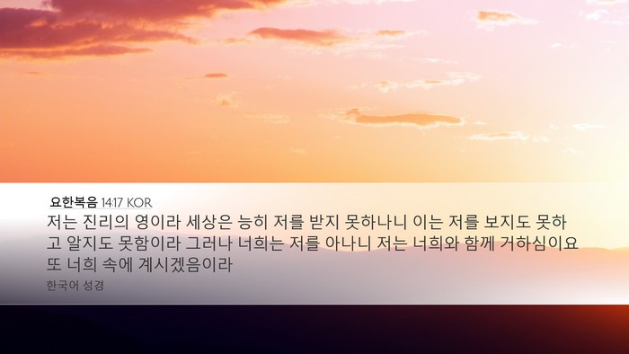 요한복음 14:17 KOR Bible Verse Image