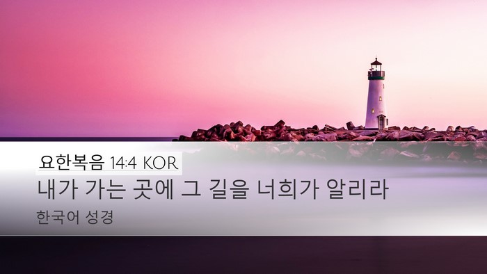 요한복음 14:4 KOR Bible Verse Image