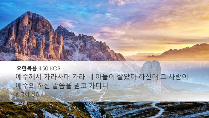요한복음 4:50 KOR Bible Verse Image