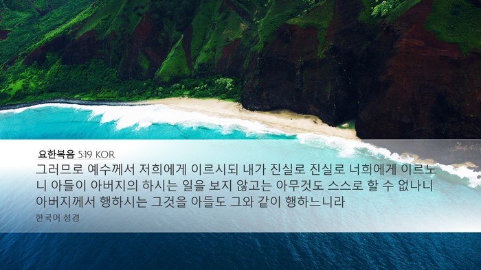 요한복음 5:19 KOR Bible Verse Image