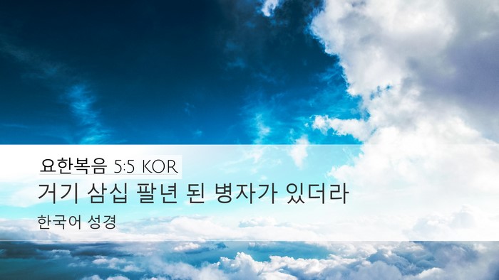 요한복음 5:5 KOR Bible Verse Image