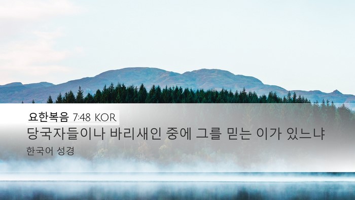 요한복음 7:48 KOR Bible Verse Image