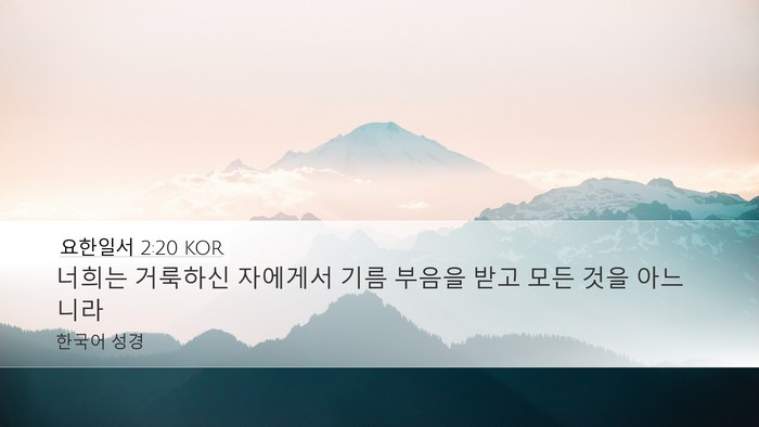 요한일서 2:20 KOR Bible Verse Image