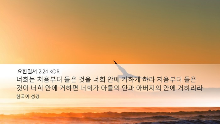요한일서 2:24 KOR Bible Verse Image