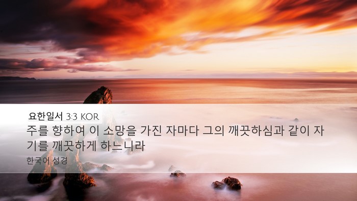 요한일서 3:3 KOR Bible Verse Image