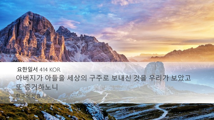 요한일서 4:14 KOR Bible Verse Image