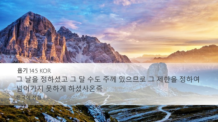 욥기 14:5 KOR Bible Verse Image