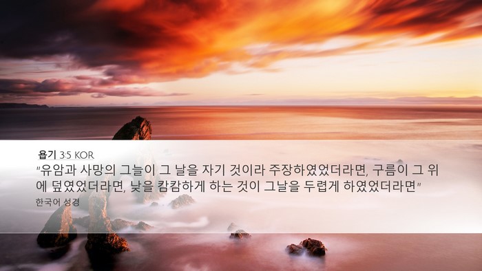 욥기 3:5 KOR Bible Verse Image