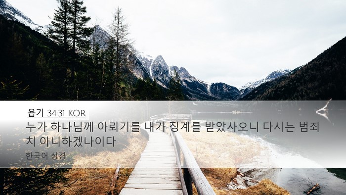 욥기 34:31 KOR Bible Verse Image