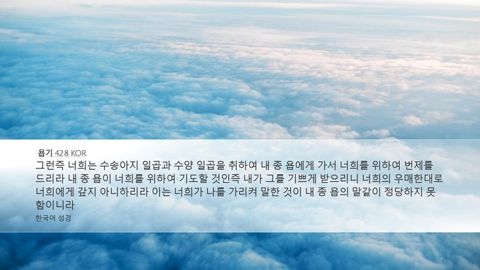 욥기 42:8 KOR Bible Verse Image