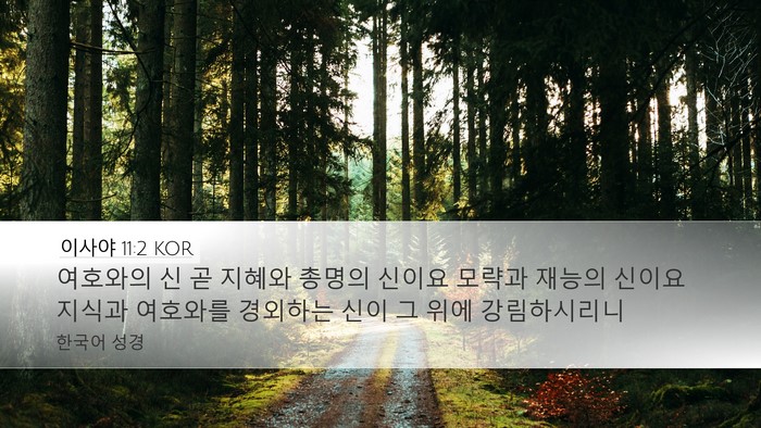 이사야 11:2 KOR Bible Verse Image